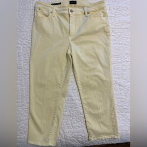 Talbots Light Yellow Straight Leg Crop Jeans